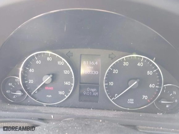 2007 Mercedes-Benz C-Class 2.5L Sport with VIN WDBRF52H67F894243, listed as a IAAI auction lot 41854140 with 180,330 mi miles. Bid and sale history available at carsss.com. Image 7.