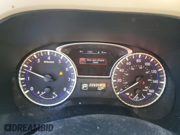 2015 Infiniti QX60 with VIN 5N1AL0MNXFC536958, listed as a Copart auction lot 45581365 with 226,958 mi miles and Salvage Title. Bid and sale history available at DreamBid. Image 9.
