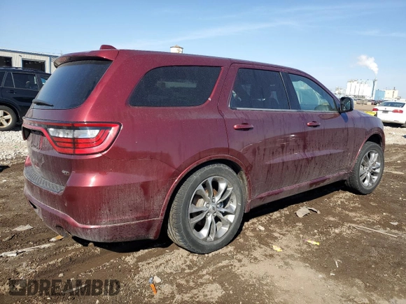 2020 Dodge Durango GT with VIN 1C4RDHDG8LC259856, listed as a Copart auction lot 48976675 with 92,909 mi miles and Salvage title. Bid and sale history available at DreamBid. Image 3.