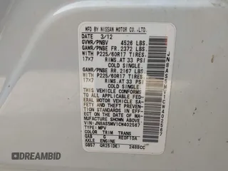 2012 Nissan Rogue S with VIN JN8AS5MV1CW402567, listed as a IAAI auction lot 42179240 with 131,773 mi miles and . Bid and sale history available at DreamBid. Image 9.