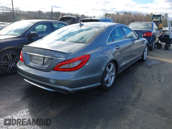 2012 Mercedes-Benz CLS 550 with VIN WDDLJ9BB9CA024704, listed as a IAAI auction lot 41695805 with 116,408 mi miles and . Bid and sale history available at DreamBid. Image 4.