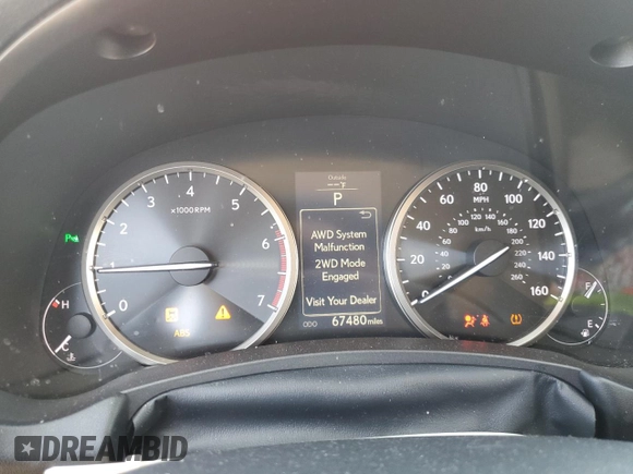 2016 Lexus NX 200t with VIN JTJBARBZ1G2090518, listed as a Copart auction lot 54958585 with 67,480 mi miles and Salvage Title. Bid and sale history available at DreamBid. Image 9.