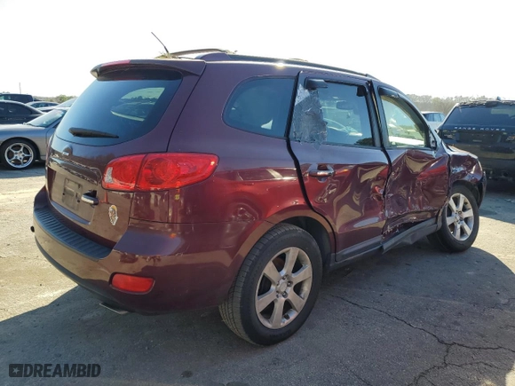 2008 Hyundai Santa Fe SE with VIN 5NMSH13E88H187904, listed as a Copart auction lot 46223685 with 183,472 mi miles and Salvage Title. Bid and sale history available at carsss.com. Image 3.
