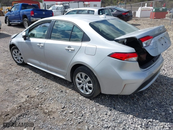 2020 Toyota Corolla LE with VIN JTDEPRAE2LJ013055, listed as a IAAI auction lot 41937419 with 9,683 mi miles. Bid and sale history available at carsss.com. Image 3.