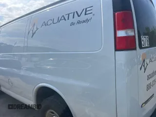 2019 Chevrolet Express Cargo Van with VIN 1GCWGAFP5K1206122, listed as a IAAI auction lot 42143153 with 194,424 mi miles. Bid and sale history available at carsss.com. Image 1.