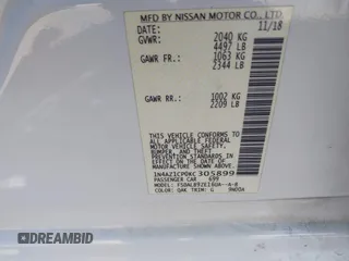 2019 Nissan LEAF SV z VIN 1N4AZ1CP0KC305899, wystawiony jako IAAI lot #41746355 z przebiegiem 31 703 mil mil oraz . Historia ofert i sprzedaży dostępna na DreamBid. Obrazek 9.