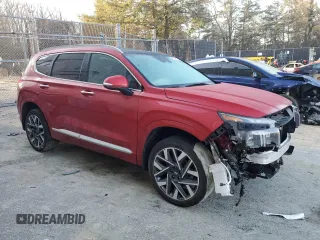 2023 Hyundai Santa Fe Calligraphy z VIN 5NMS54ALXPH576117, wystawiony jako Copart lot #45272775 z przebiegiem 48 911 mil mil oraz Szkoda całkowita • Salvage title. Historia ofert i sprzedaży dostępna na DreamBid. Obrazek 4.