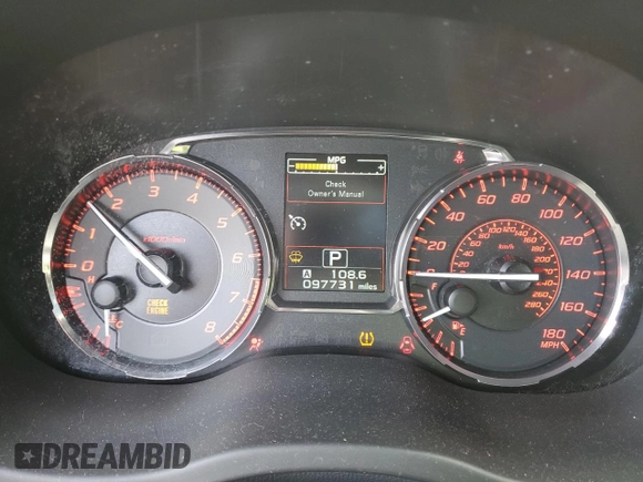 2015 Subaru WRX Premium with VIN JF1VA1D67F8801287, listed as a Copart auction lot 50718185 with 97,731 mi miles and Salvage Title. Bid and sale history available at carsss.com. Image 9.