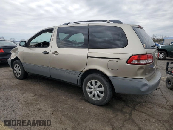 2002 Toyota Sienna LE with VIN 4T3ZF13C62U431734, listed as a Copart auction lot 52845395 with 189,088 mi miles and Salvage Title. Bid and sale history available at carsss.com. Image 2.