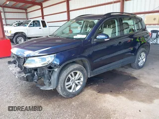 2016 Volkswagen Tiguan S with VIN WVGAV7AX5GW584747, listed as a IAAI auction lot 41853488 with 92,579 mi miles and . Bid and sale history available at DreamBid. Image 2.