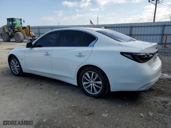 2018 Infiniti Q50 2.0t LUXE with VIN JN1CV7APXJM241371, listed as a Copart auction lot 44465285 with NaN miles and Salvage Title. Bid and sale history available at carsss.com. Image 2.