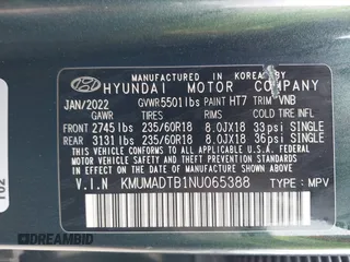 2022 Genesis GV70 2.5T with VIN KMUMADTB1NU065388, listed as a IAAI auction lot 41955992 with 23,134 mi miles and . Bid and sale history available at DreamBid. Image 9.