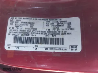 2001 Nissan Quest GXE with VIN 4N2ZN15T81D821145, listed as a IAAI auction lot 41468850 with 239,147 mi miles. Bid and sale history available at carsss.com. Image 9.