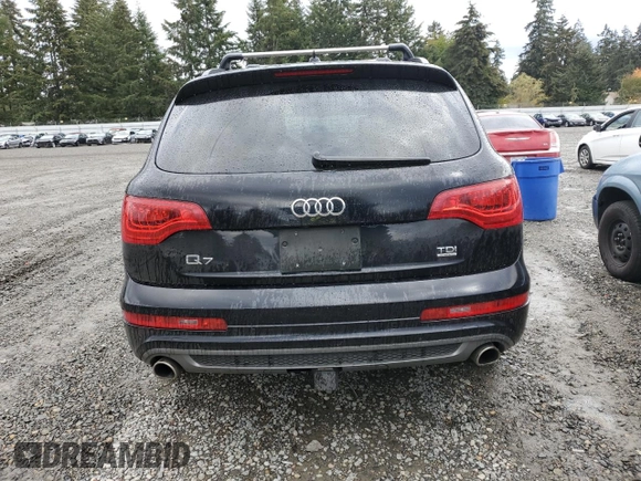 2013 Audi Q7 Prestige with VIN WA1WMAFE3DD015379, listed as a Copart auction lot 77213144 with 111,033 mi miles and Salvage title. Bid and sale history available at DreamBid. Image 6.