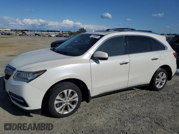 2015 Acura MDX Advance/Entertainment Pkg with VIN 5FRYD4H82FB009557, listed as a Copart auction lot 51964965 with 157,892 mi miles and Salvage Title. Bid and sale history available at carsss.com. Image 1.