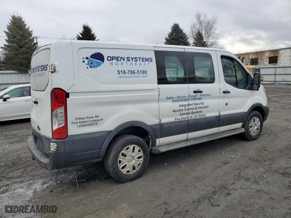 2018 Ford Transit Van with VIN 1FTYR1ZM7JKB17391, listed as a Copart auction lot 46845195 with NaN miles and Salvage Title. Bid and sale history available at carsss.com. Image 3.