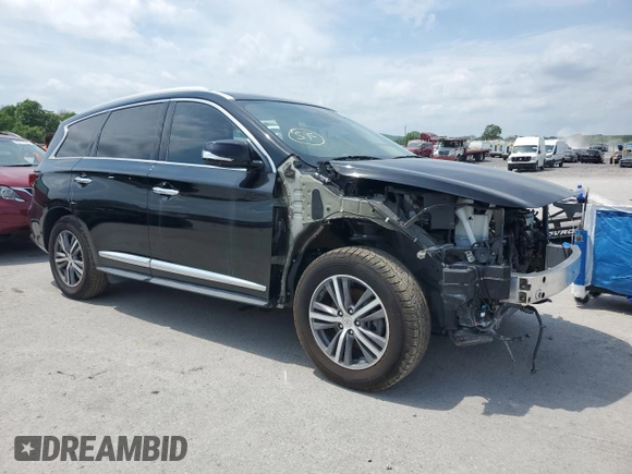 2019 Infiniti QX60 Luxe z VIN 5N1DL0MM7KC521610, wystawiony jako Copart lot #55077355 z przebiegiem 54 561 mil mil oraz Szkody całkowita. Historia ofert i sprzedaży dostępna na DreamBid. Obrazek 4.