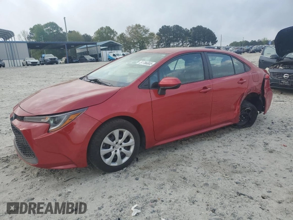 2021 Toyota Corolla LE with VIN 5YFEPMAE6MP187789, listed as a Copart auction lot 51786005 with 93,537 mi miles and Non Repairable. Bid and sale history available at carsss.com. Image 1.