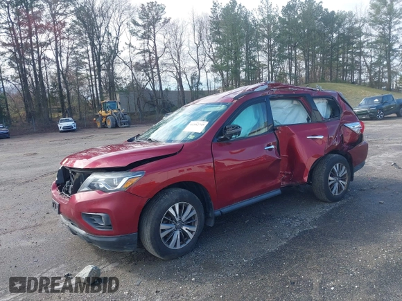 2018 Nissan Pathfinder SL with VIN 5N1DR2MM3JC650758, listed as a IAAI auction lot 41182749 with 40,091 mi miles. Bid and sale history available at carsss.com. Image 2.