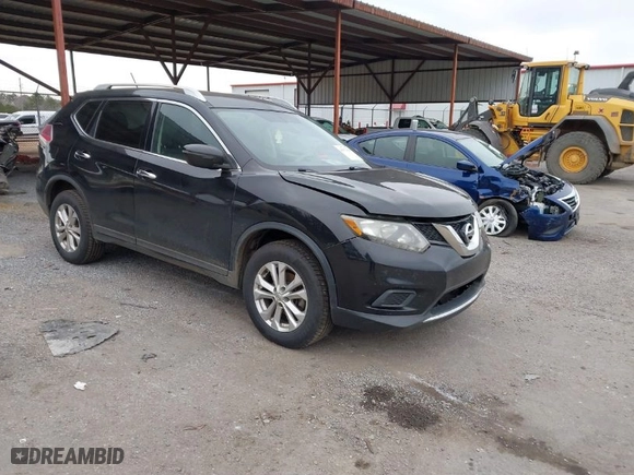 2016 Nissan Rogue S with VIN KNMAT2MV5GP730789, listed as a IAAI auction lot 41373894 with 190,428 mi miles. Bid and sale history available at carsss.com. Image 1.