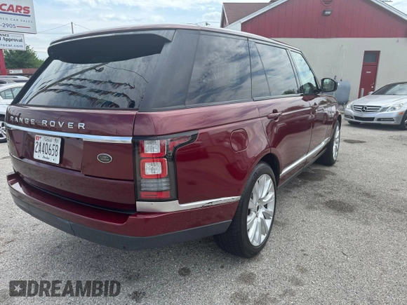 2015 Land Rover Range Rover Supercharged with VIN SALGS3TF5FA226038, listed as a Copart auction lot 58631935 with 125,000 mi miles and Clean title. Bid and sale history available at DreamBid. Image 4.