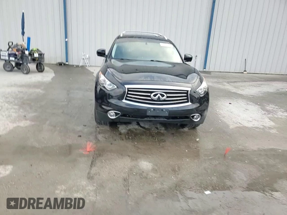 2014 Infiniti QX70 with VIN JN8CS1MU9EM450664, listed as a Copart auction lot 50768775 with 121,566 mi miles and Salvage Title. Bid and sale history available at DreamBid. Image 15.