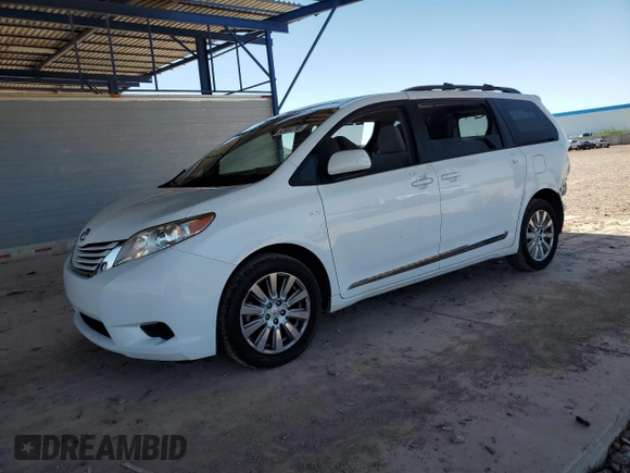 2017 Toyota Sienna LE with VIN 5TDJZ3DC2HS184057, listed as a Copart auction lot 60904795 with 62,055 mi miles and Salvage title. Bid and sale history available at DreamBid. Image 1.