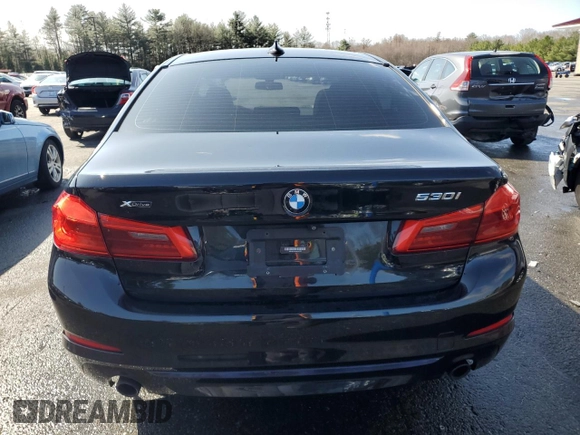 2019 BMW 5 Series 530i xDrive with VIN WBAJA7C54KWW23037, listed as a Copart auction lot 51291755 with 23,456 mi miles and Salvage Title. Bid and sale history available at DreamBid. Image 6.