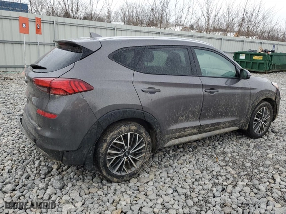 2021 Hyundai Tucson Limited with VIN KM8J33AL8MU340397, listed as a Copart auction lot 46588315 with 46,187 mi miles and Salvage Title. Bid and sale history available at carsss.com. Image 3.