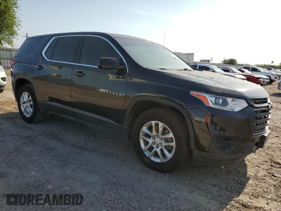 2018 Chevrolet Traverse LS with VIN 1GNERFKW8JJ156564, listed as a Copart auction lot 53639405 with 102,133 mi miles and Salvage title. Bid and sale history available at DreamBid. Image 4.