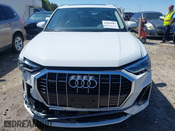 2023 Audi Q3 S line Premium Plus with VIN WA1EECF3XP1127217, listed as a IAAI auction lot 42016607 with 13,772 mi miles. Bid and sale history available at carsss.com. Image 12.