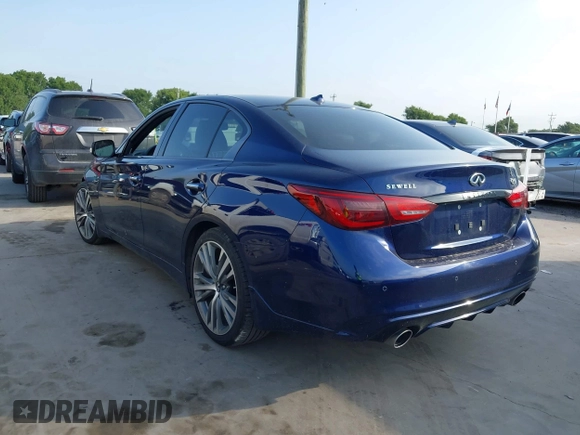 2024 Infiniti Q50 Sensory with VIN JN1EV7CP8RM601738, listed as a IAAI auction lot 42068560 with 10,154 mi miles and . Bid and sale history available at DreamBid. Image 3.