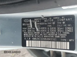 2008 Hyundai Tucson SE with VIN KM8JN72D98U843161, listed as a Copart auction lot 71192824 with 142,822 mi miles and Salvage Title. Bid and sale history available at carsss.com. Image 14.