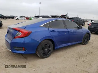 2019 Honda Civic Sedan LX with VIN 19XFC2F60KE028934, listed as a Copart auction lot 80329164 with 86,506 mi miles and Salvage Title. Bid and sale history available at carsss.com. Image 3.