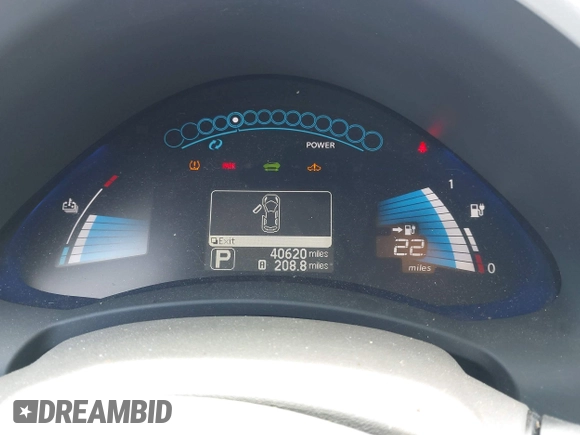 2011 Nissan LEAF SL-e with VIN JN1AZ0CP5BT007033, listed as a IAAI auction lot 42194068 with 40,620 mi miles and . Bid and sale history available at DreamBid. Image 7.