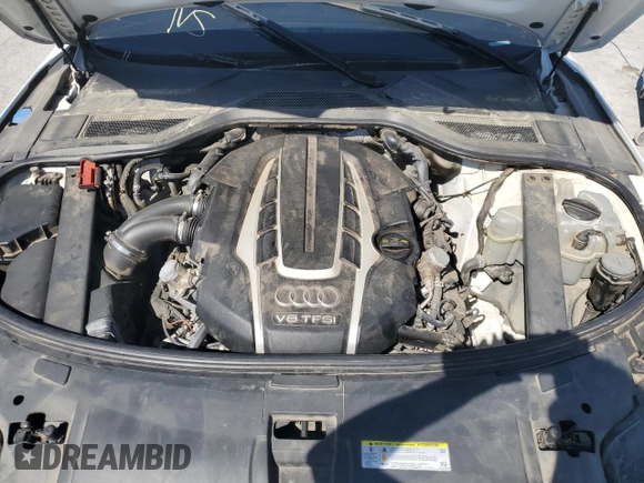 2014 Audi A8 4.0T with VIN WAUR2AFD9EN004542, listed as a Copart auction lot 50818845 with 75,908 mi miles and Salvage Title. Bid and sale history available at DreamBid. Image 11.