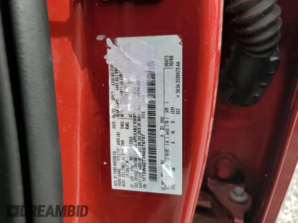 2022 Ford F-450 XL с VIN 1FT8W4DT3NEE74757, выставлен на аукционе Copart как лот 56387575 с пробегом 54 093 миль миль и Списание • Salvage title. История ставок и продаж доступна на DreamBid. Изображение 12.