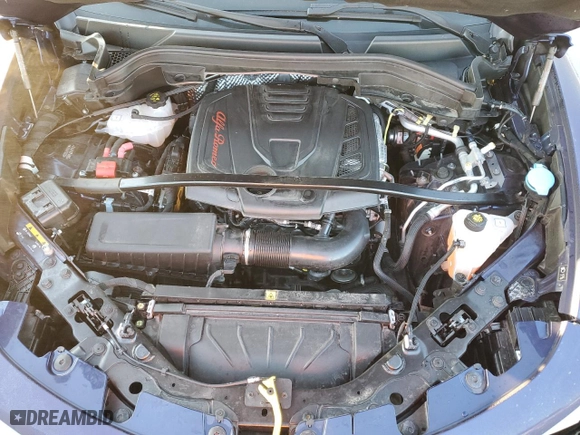 2021 Alfa Romeo Stelvio Sport with VIN ZASPAKAN5M7D03362, listed as a Copart auction lot 85496214 with 24,390 mi miles and Salvage Title. Bid and sale history available at carsss.com. Image 12.