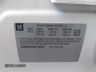 2013 Cadillac CTS Premium z VIN 1G6DS5E30D0105240, wystawiony jako IAAI lot #42145007 z przebiegiem 100 893 mil mil oraz . Historia ofert i sprzedaży dostępna na DreamBid. Obrazek 9.