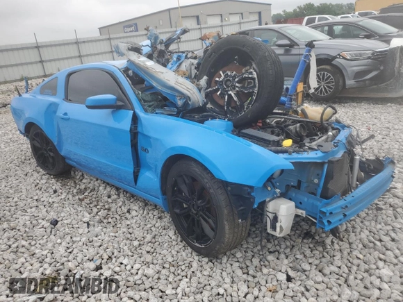 2014 Ford Mustang GT with VIN 1ZVBP8CF7E5214624, listed as a Copart auction lot 59278035 with Not provided miles and Salvage title. Bid and sale history available at DreamBid. Image 4.