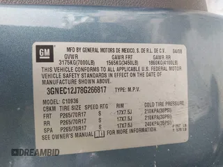 2008 Chevrolet Avalanche LS с VIN 3GNEC12J78G266817, выставлен на аукционе IAAI как лот 41947950 с пробегом 164 416 миль миль и . История ставок и продаж доступна на DreamBid. Изображение 9.