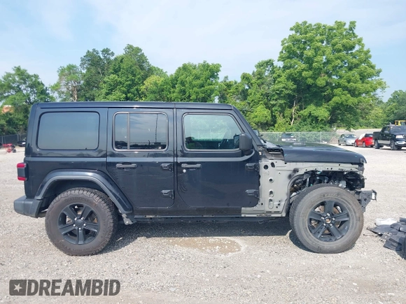 2020 Jeep Wrangler Unlimited Sahara High Altitude with VIN 1C4HJXEGXLW182581, listed as a IAAI auction lot 42612084 with 52,656 mi miles and . Bid and sale history available at DreamBid. Image 14.