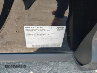 2022 Audi e-tron Premium Plus with VIN WA1LABGE6NB022565, listed as a IAAI auction lot 42402533 with 25,075 mi miles and . Bid and sale history available at DreamBid. Image 9.