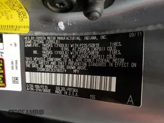 2012 Toyota Sienna SE with VIN 5TDXK3DC3CS180574, listed as a Copart auction lot 45020255 with 240,341 mi miles and Clean Title. Bid and sale history available at carsss.com. Image 13.