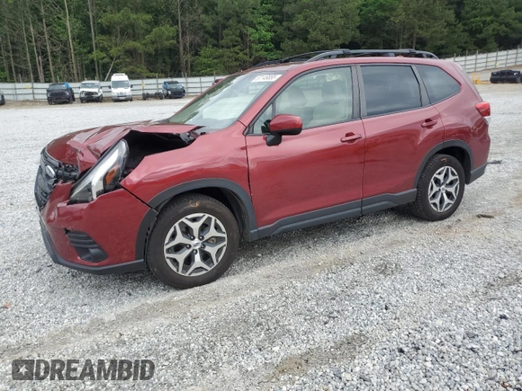 2022 Subaru Forester Premium with VIN JF2SKAEC3NH426562, listed as a Copart auction lot 57149855 with 55,280 mi miles and Salvage title. Bid and sale history available at DreamBid. Image 1.