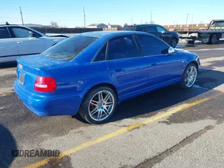 2001 Audi S4 with VIN WAURD68D31A046436, listed as a IAAI auction lot 41408281 with 88,801 mi miles. Bid and sale history available at carsss.com. Image 4.