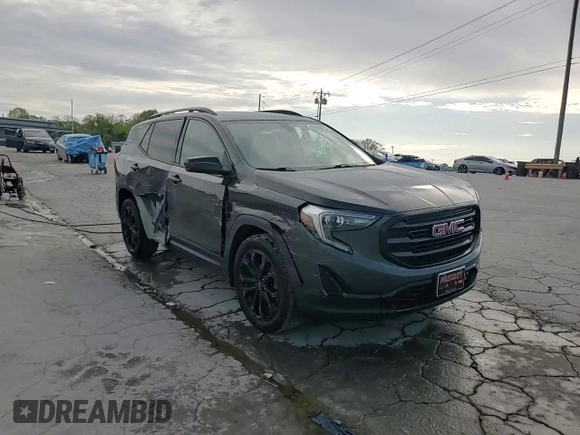 2019 GMC Terrain SLE with VIN 3GKALMEV8KL244030, listed as a Copart auction lot 53660025 with 142,220 mi miles and Salvage title. Bid and sale history available at DreamBid. Image 13.