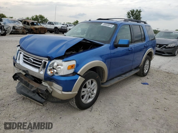 2010 Ford Explorer Eddie Bauer z VIN 1FMEU7EE9AUB15855, wystawiony jako Copart lot #60838815 z przebiegiem 121 570 mil mil oraz Szkoda całkowita • Salvage title. Historia ofert i sprzedaży dostępna na DreamBid. Obrazek 1.