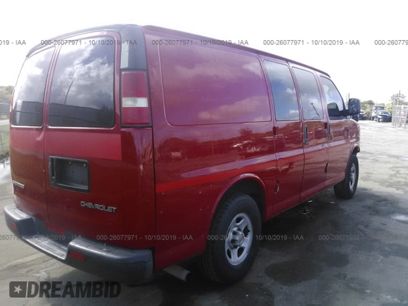 2005 Chevrolet Express Cargo with VIN 1GCFG15X151194055, listed as a IAAI auction lot 26077971 with 167,423 mi miles and . Bid and sale history available at DreamBid. Image 4.