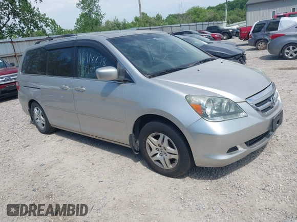 2007 Honda Odyssey EX-L z VIN 5FNRL38797B042602, wystawiony jako IAAI lot #42300656 z przebiegiem 250 000 mil mil oraz . Historia ofert i sprzedaży dostępna na DreamBid. Obrazek 1.